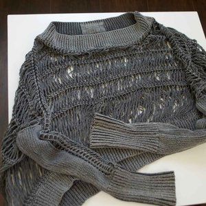 ALL SAINTS Chunky Knit Summer Grey Sweater Unique